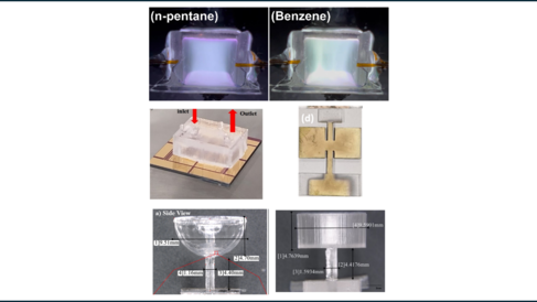 Six im\ge panels showing sintered fused glass devices