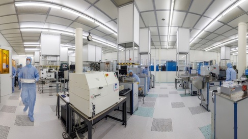 Wide angle view of a cleanroom