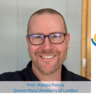 Head shot of Prof Matteo Palma with his name and affiliation underneath and the QAMSS logo next to it with "Lecture Series" underneath