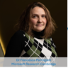 Head shot of Dr Francesca Parmigiani next to the QAMSS logo and "Lecture Series"