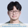Head shot of Prof. Seunguk Song next to the QAMSS logo and "Lecture Series"