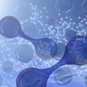 Artistic rendering of hydrogen molecules